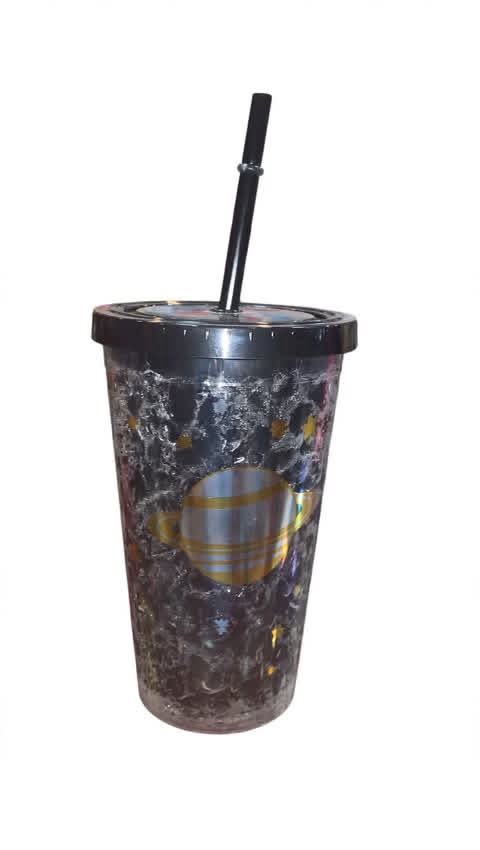 Double Walled Ice Gel Tumbler with Straw - 450ml Summer Sipper Mug - Cute 'This Is My Drink' Water Bottle"