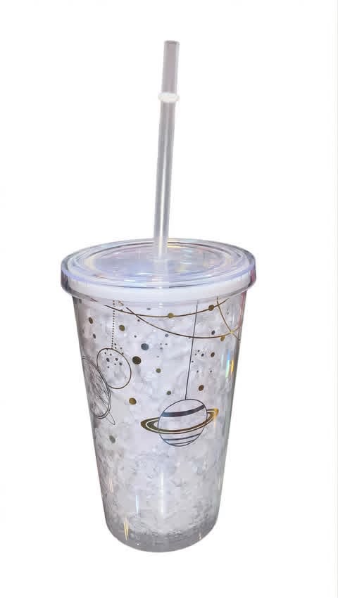 Double Walled Ice Gel Tumbler with Straw - 450ml Summer Sipper Mug - Cute 'This Is My Drink' Water Bottle"
