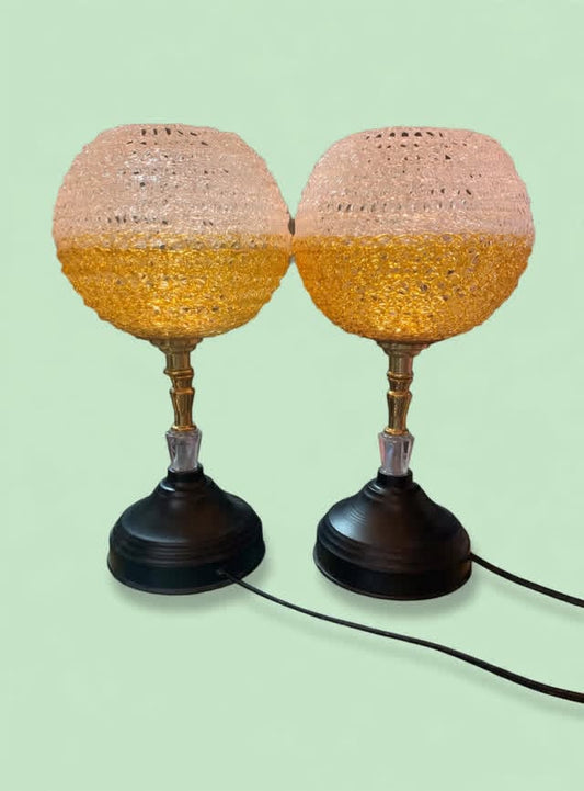 Modern Crystal Globe Side Table Lamps