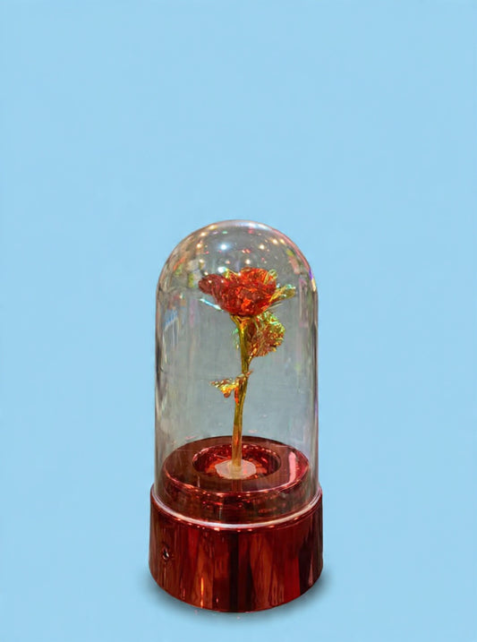 Galaxy Rose Glass Night Light